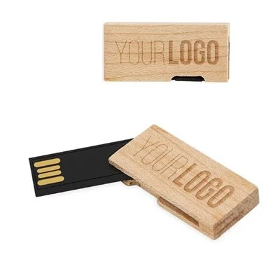 Firmengeschenk, drehbarer USB-Stick aus Holz