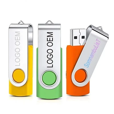 Werbeartikel: Drehbarer USB-Stick aus Kunststoff