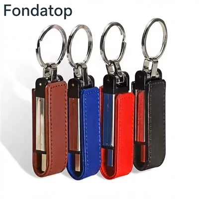 Fondatop Custom Leder Schlüsselanhänger USB-Flash-Laufwerk